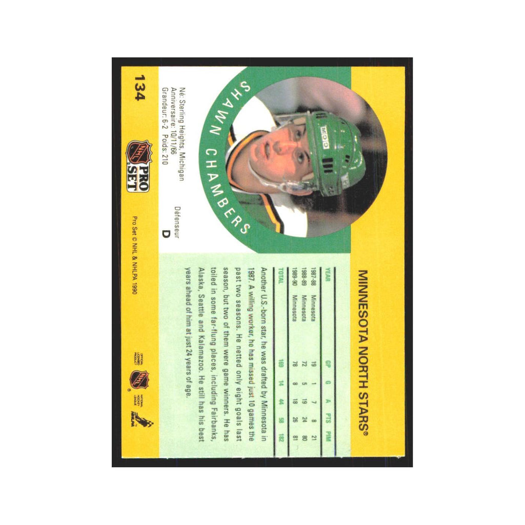 1990 Pro Set Shawn Chambers Minnesota North Stars #134