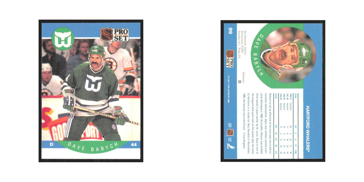 1990 Pro Set Dave Babych Hartford Whalers #99