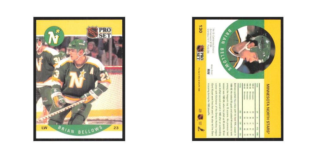 1990 Pro Set Brian Bellows Minnesota North Stars #130