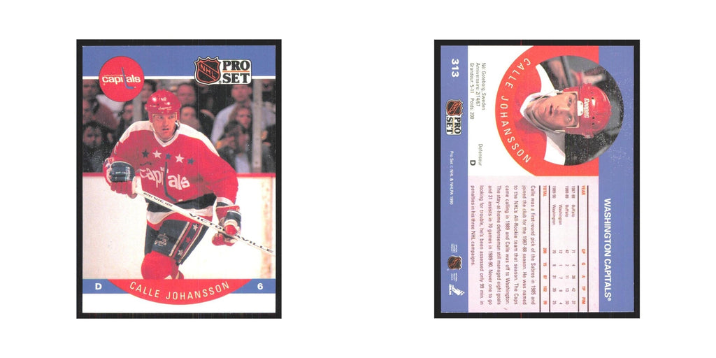 1990 Pro Set Calle Johansson Washington Capitals #313