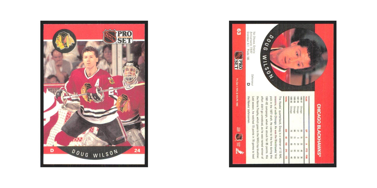 1990 Pro Set Doug Wilson Chicago Blackhawks #63