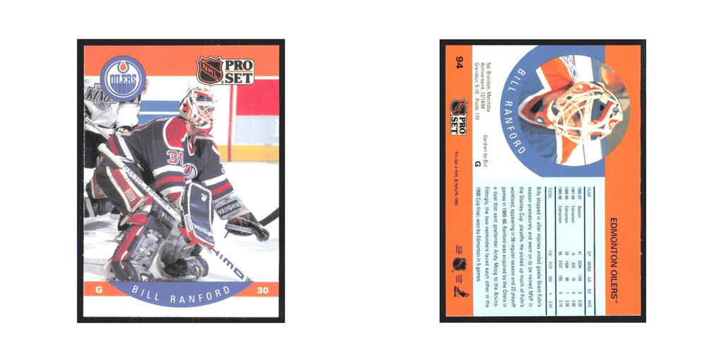 1990 Pro Set Bill Ranford Edmonton Oilers #94