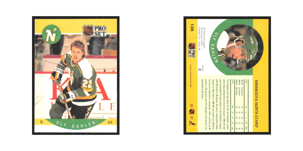 1990 Pro Set Ulf Dahlen Minnesota North Stars #136