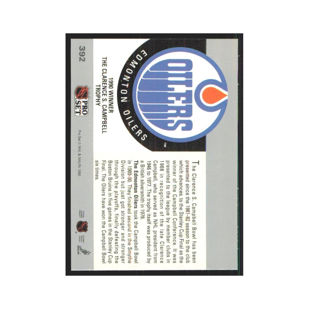 1990 Pro Set Clarence S. Campbell Trophy Edmonton Oilers #392