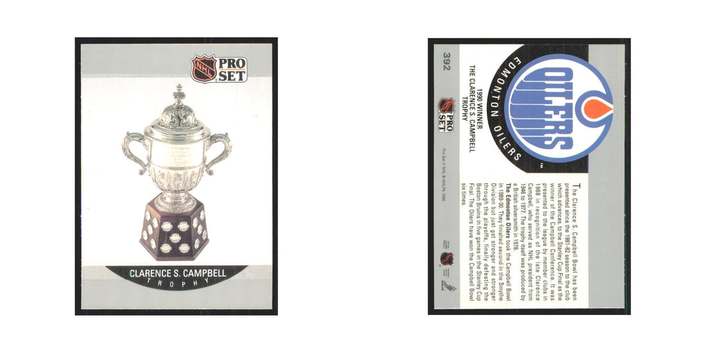 1990 Pro Set Clarence S. Campbell Trophy Edmonton Oilers #392