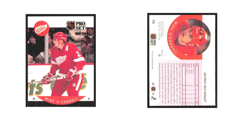1990 Pro Set Mike O'Connell Detroit Red Wings #75