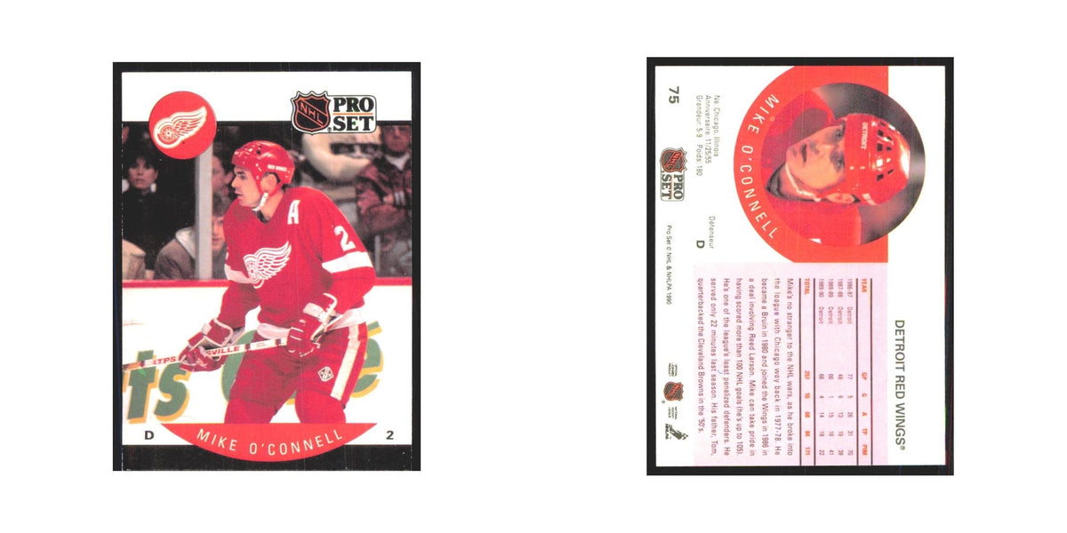 1990 Pro Set Mike O'Connell Detroit Red Wings #75