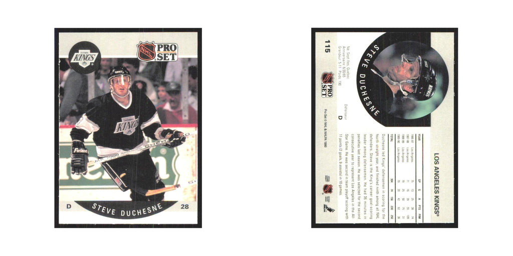 1990 Pro Set Steve Duchesne Los Angeles Kings #115