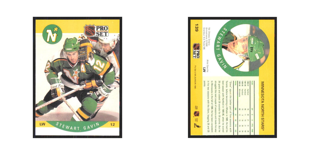 1990 Pro Set Stewart Gavin Minnesota North Stars #139