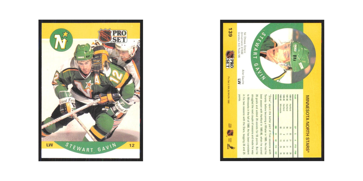 1990 Pro Set Stewart Gavin Minnesota North Stars #139