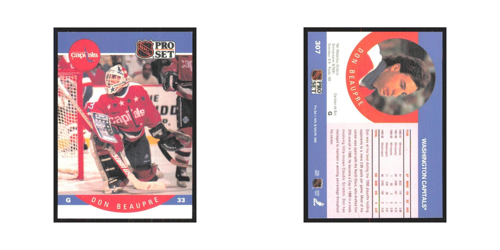 1990 Pro Set Don Beaupre Washington Capitals #307