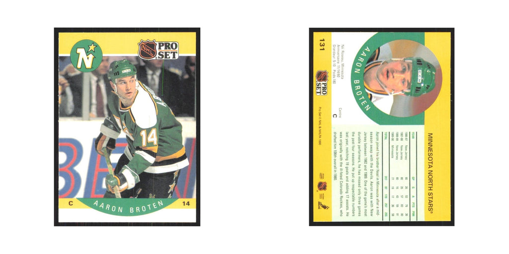 1990 Pro Set Aaron Broten Minnesota North Stars #131