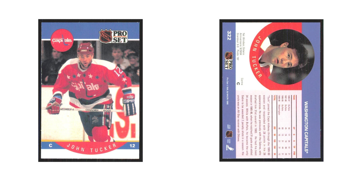 1990 Pro Set John Tucker Washington Capitals #322