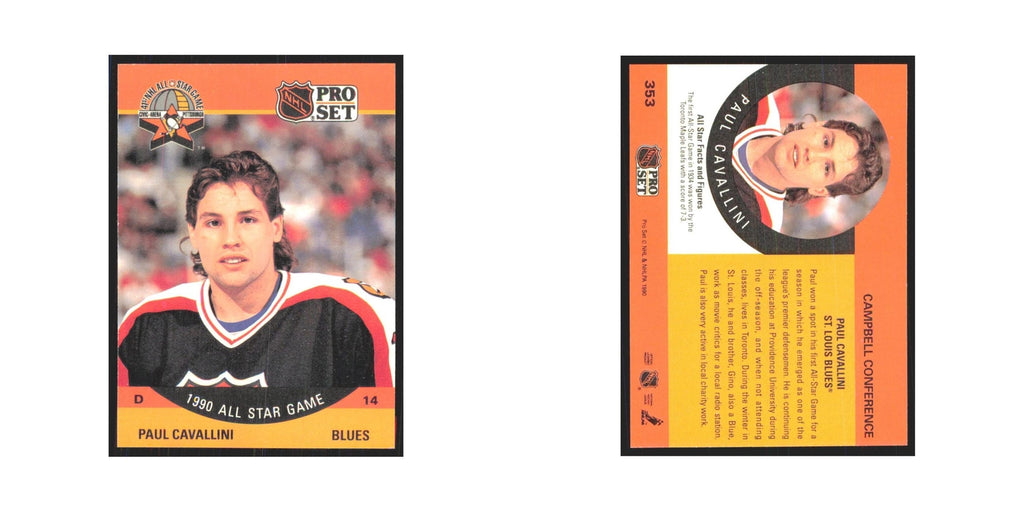 1990 Pro Set Paul Cavallini St. Louis Blues #353