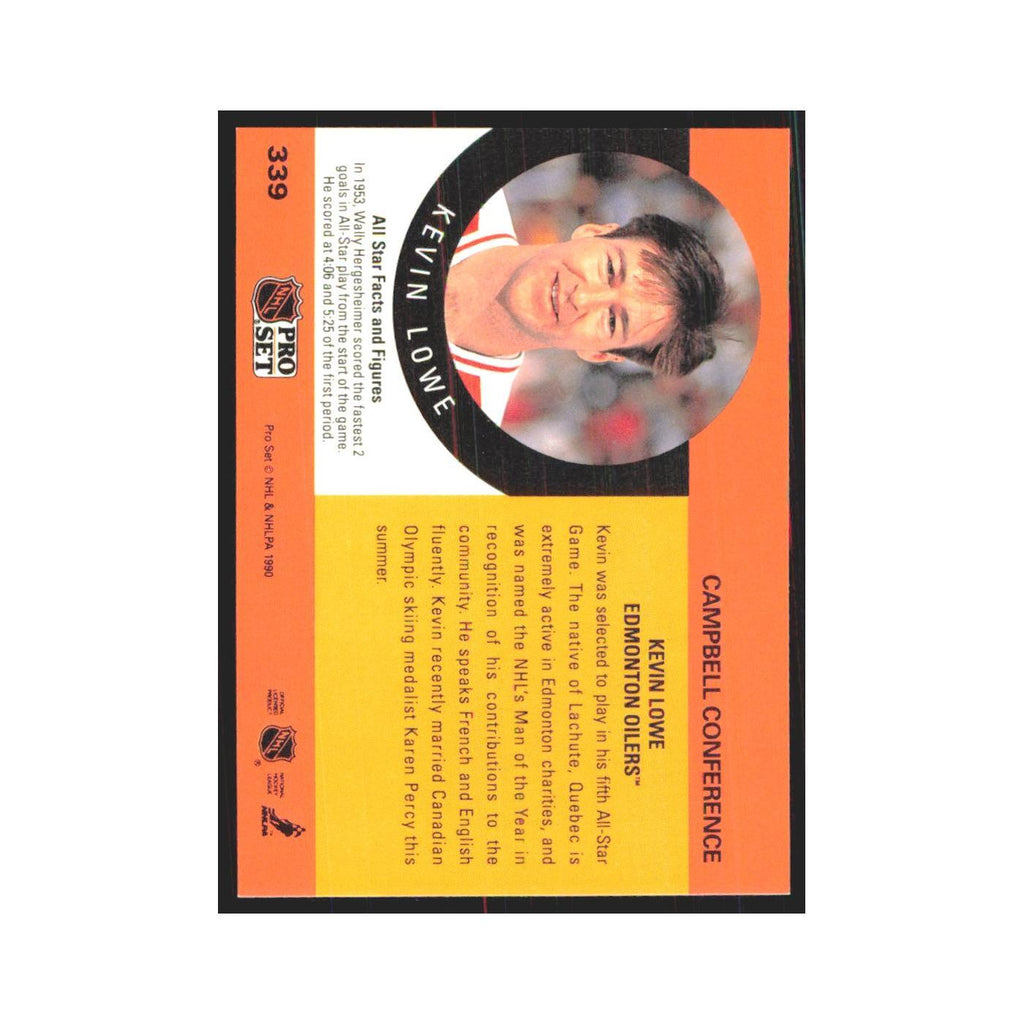 1990 Pro Set Kevin Lowe Edmonton Oilers #339