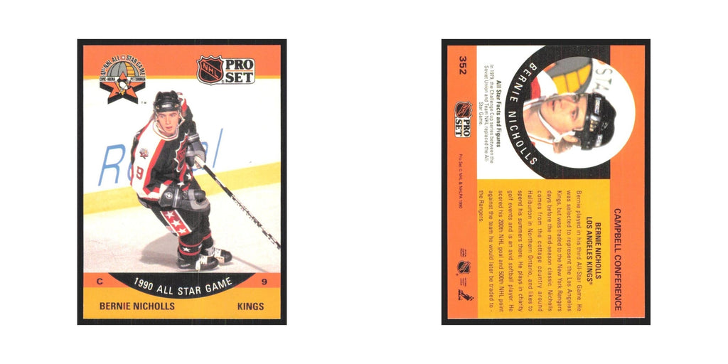 1990 Pro Set Bernie Nicholls Los Angeles Kings #352