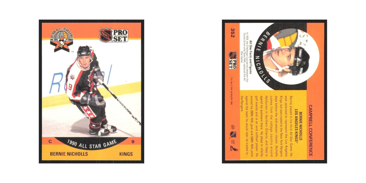 1990 Pro Set Bernie Nicholls Los Angeles Kings #352