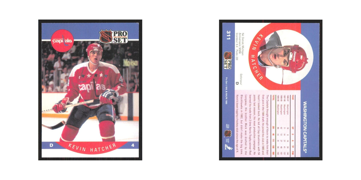 1990 Pro Set Kevin Hatcher Washington Capitals #311