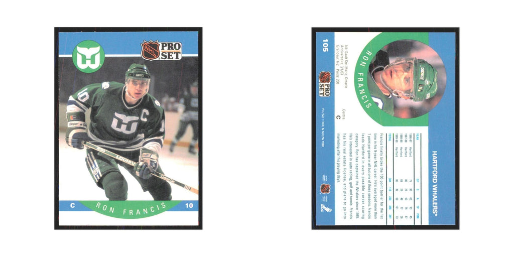 1990 Pro Set Ron Francis Hartford Whalers #105