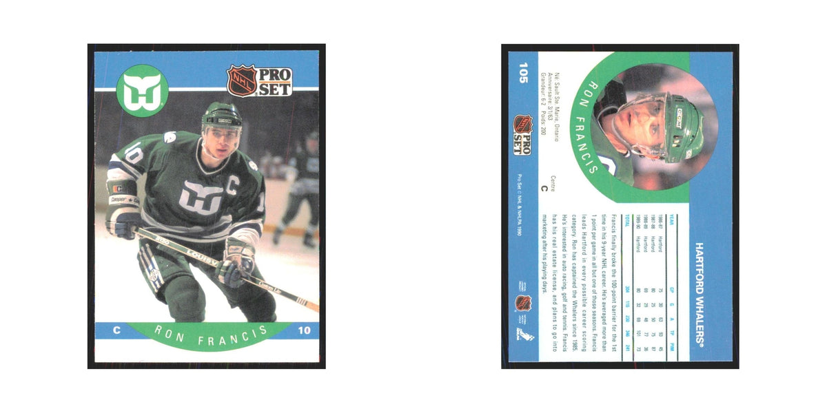 1990 Pro Set Ron Francis Hartford Whalers #105