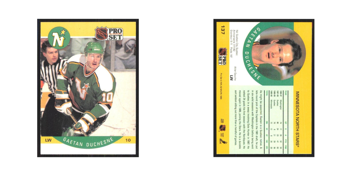1990 Pro Set Gaetan Duchesne Minnesota North Stars #137