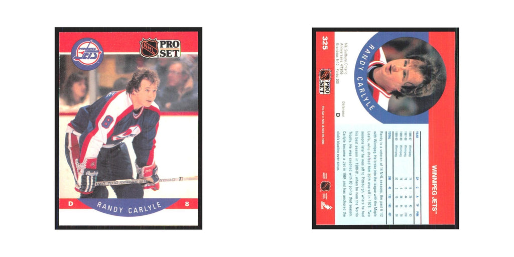 1990 Pro Set Randy Carlyle Winnipeg Jets #325