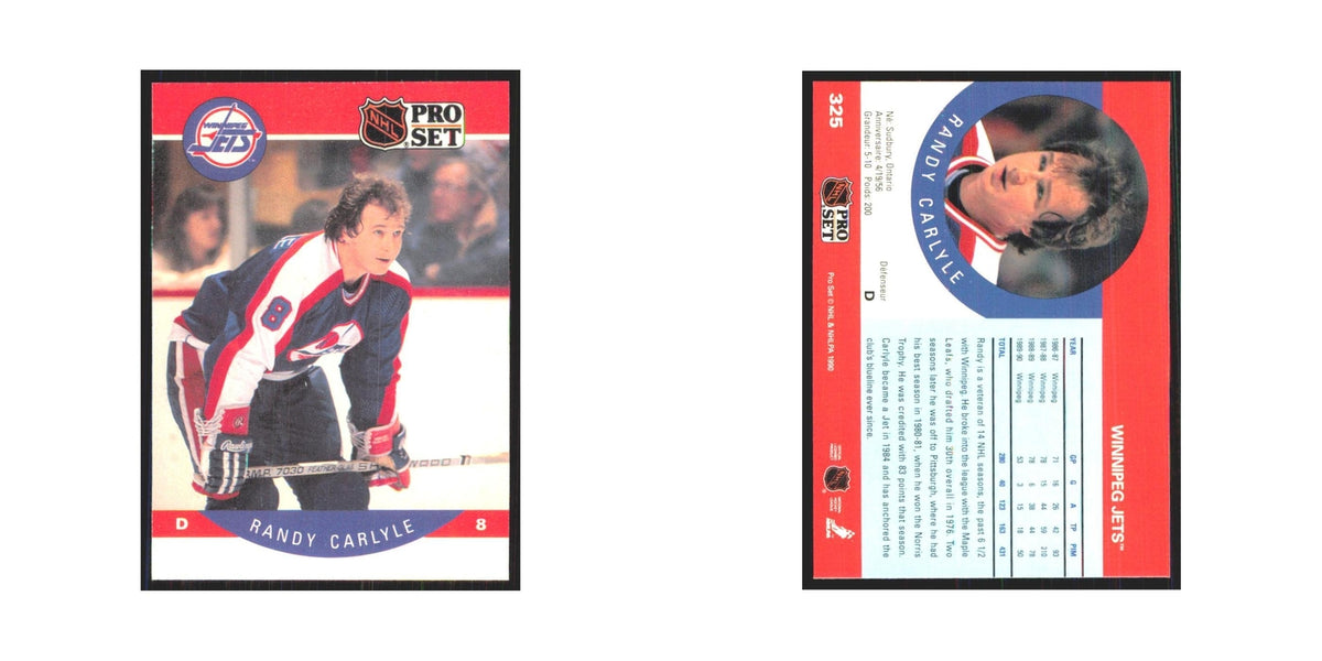1990 Pro Set Randy Carlyle Winnipeg Jets #325