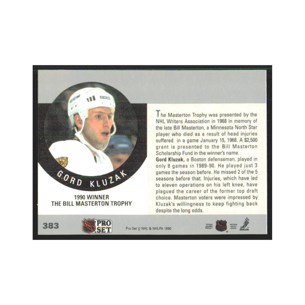 1990 Pro Set Gord Kluzak #383