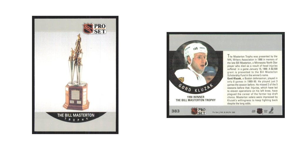 1990 Pro Set Gord Kluzak #383