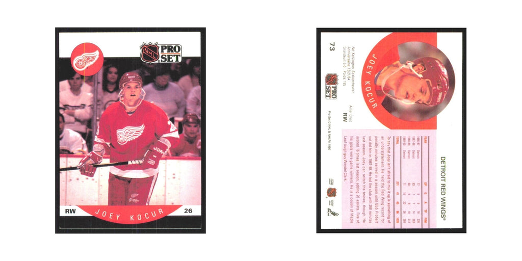 1990 Pro Set Joey Kocur Detroit Red Wings #73