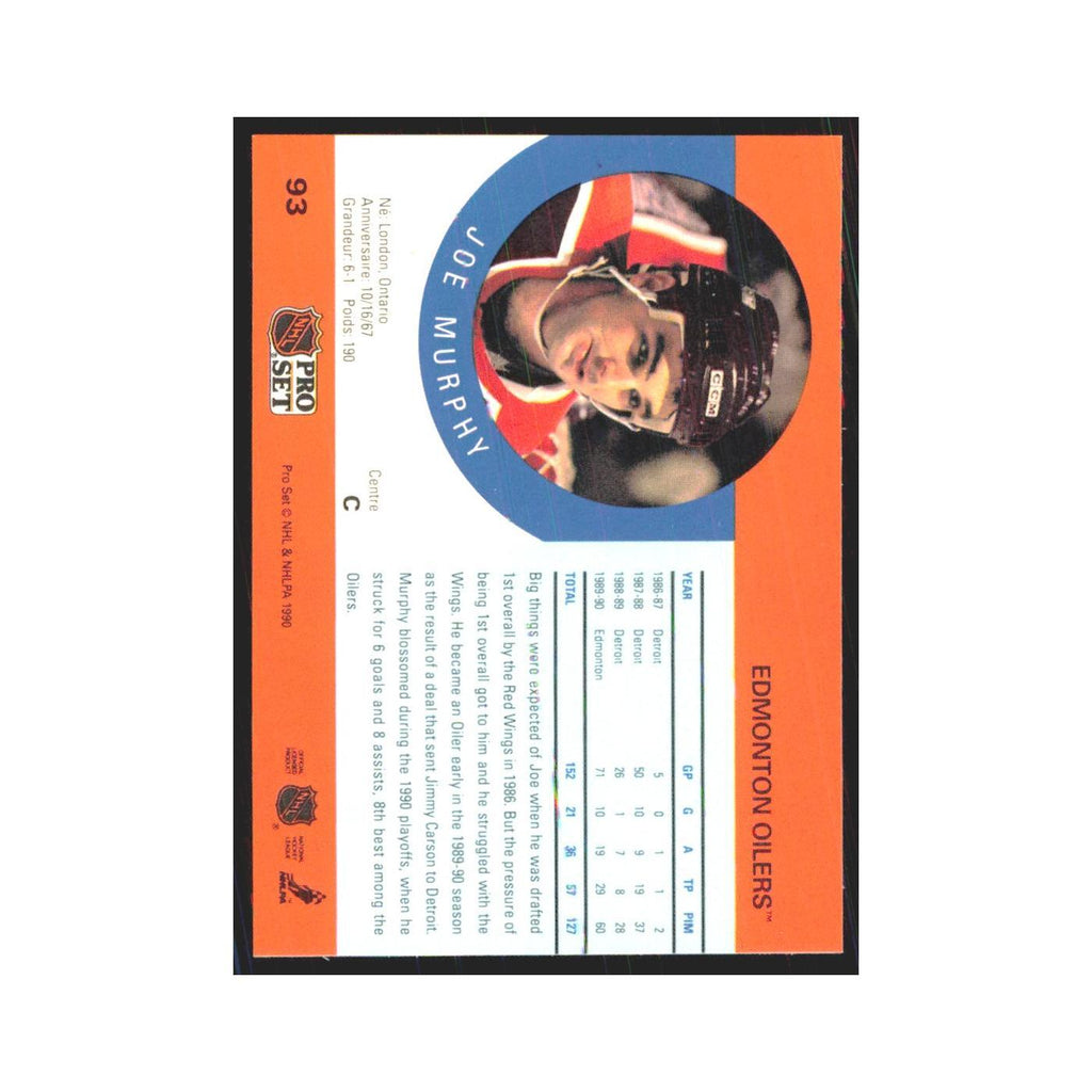 1990 Pro Set Joe Murphy Edmonton Oilers #93
