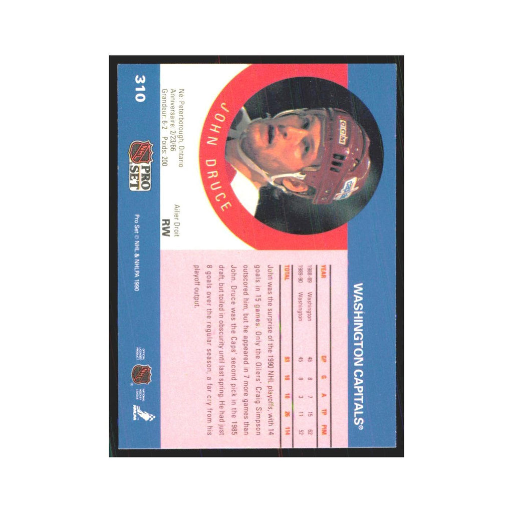 1990 Pro Set John Druce Washington Capitals #310