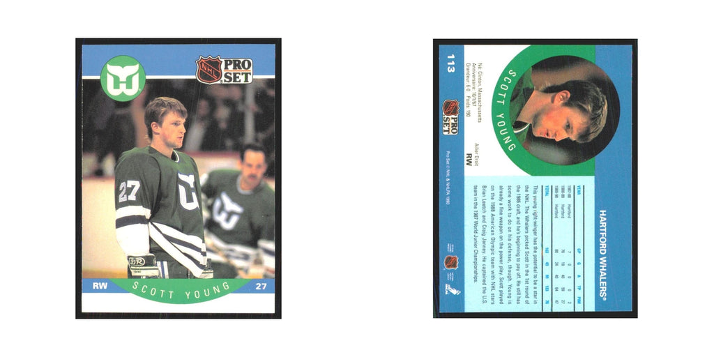 1990 Pro Set Scott Young Hartford Whalers #113
