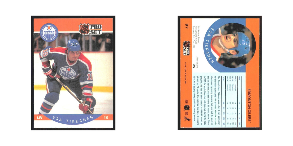 1990 Pro Set Esa Tikkanen Edmonton Oilers #97