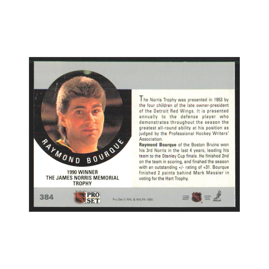 1990 Pro Set Raymond Bourque #384