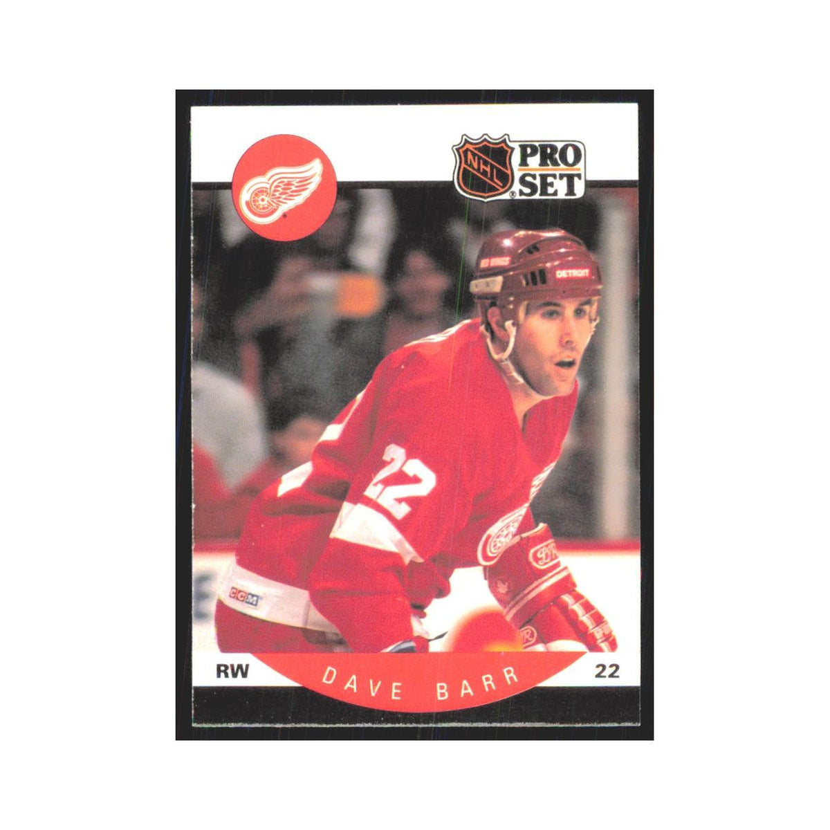 1990 Pro Set Dave Barr Detroit Red Wings #65