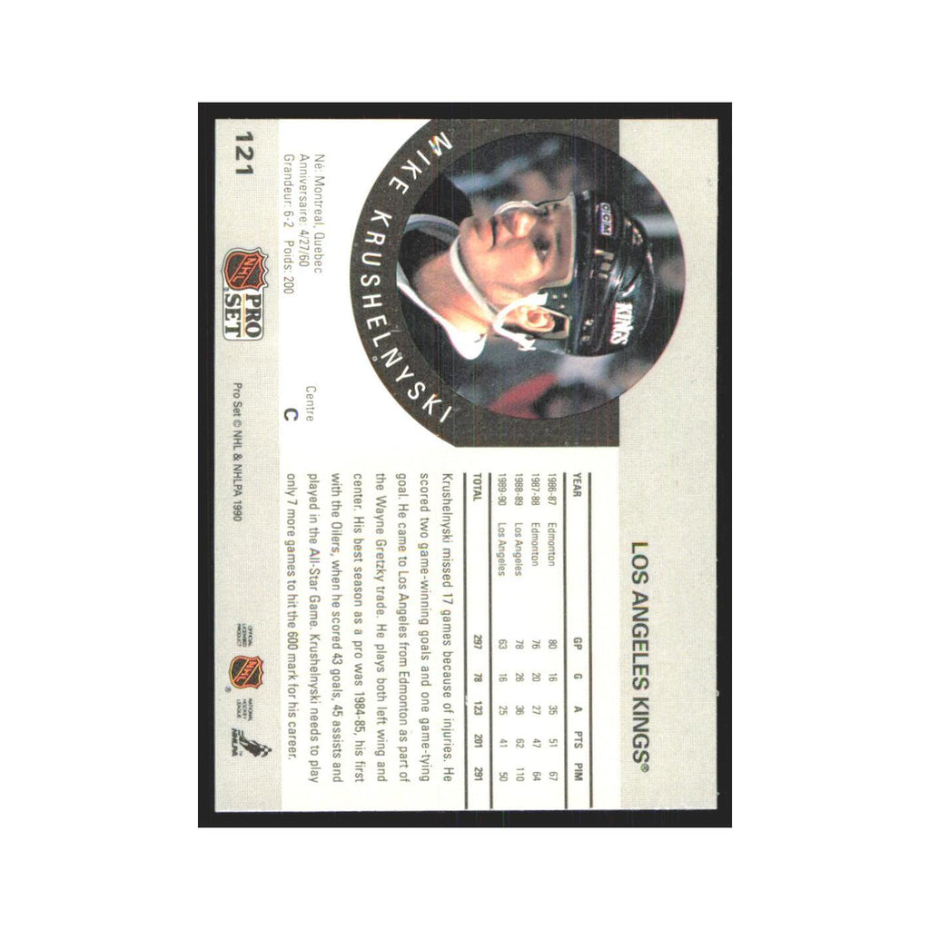 1990 Pro Set Mike Krushelnyski Los Angeles Kings #121