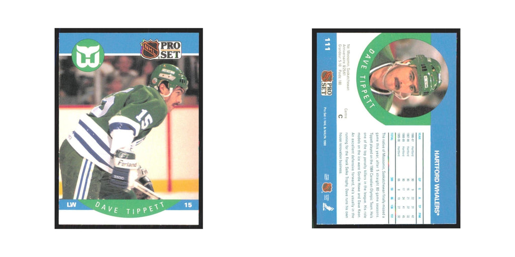 1990 Pro Set Dave Tippett Hartford Whalers #111