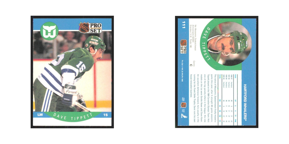 1990 Pro Set Dave Tippett Hartford Whalers #111