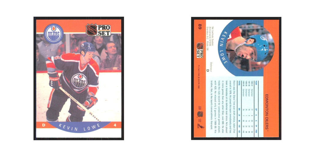 1990 Pro Set Kevin Lowe Edmonton Oilers #89