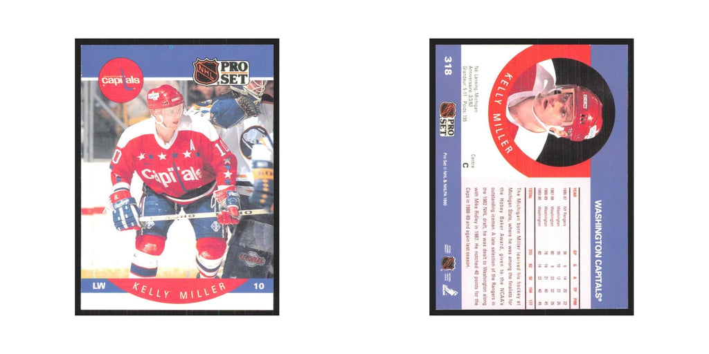 1990 Pro Set Kelly Miller Washington Capitals #318