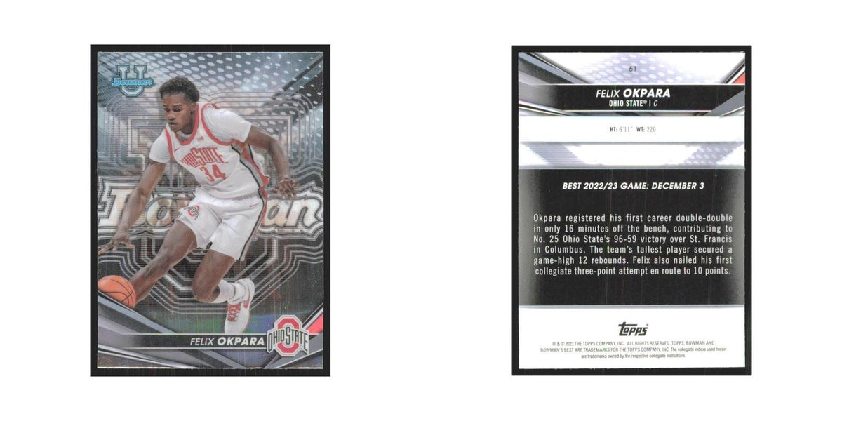 2023 Bowman University Best Felix Okpara Ohio State Buckeyes #61