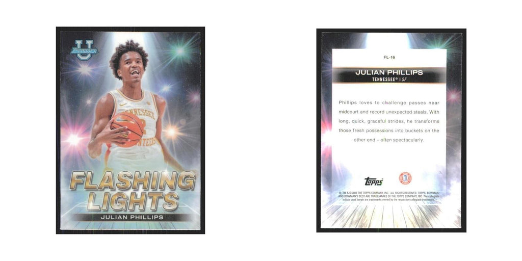 2023 Bowman University Best Julian Phillips Tennessee Volunteers #FL-16