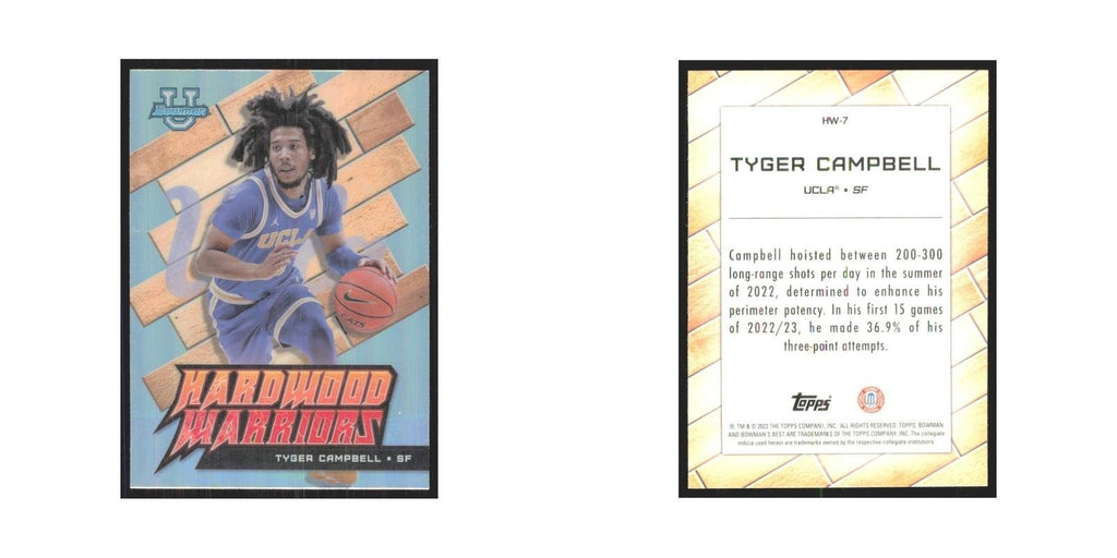 2023 Bowman University Best Tyger Campbell UCLA #HW-7