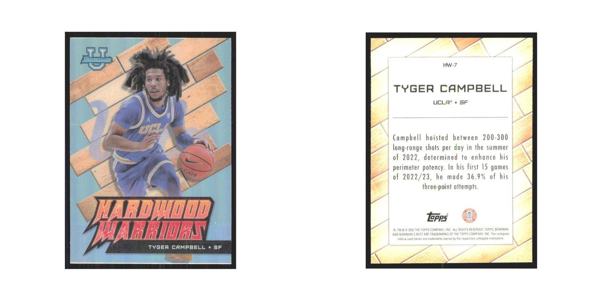 2023 Bowman University Best Tyger Campbell UCLA #HW-7
