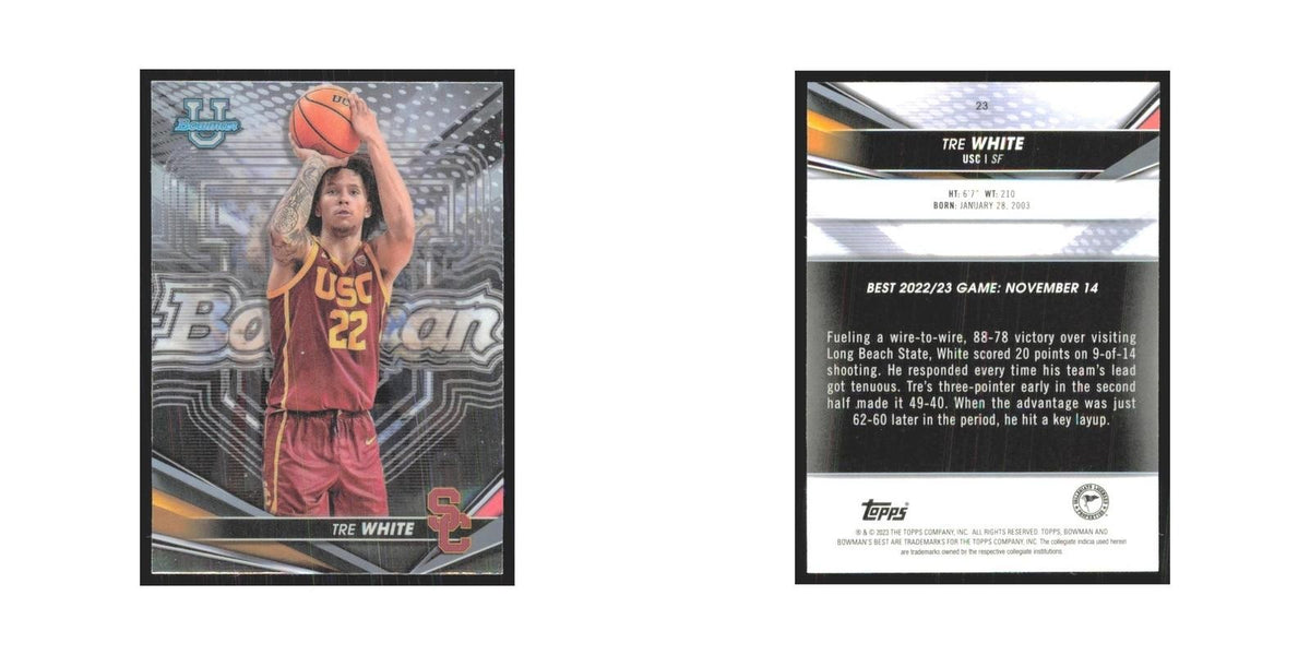 2023 Bowman University Best Tre White USC Trojans #23