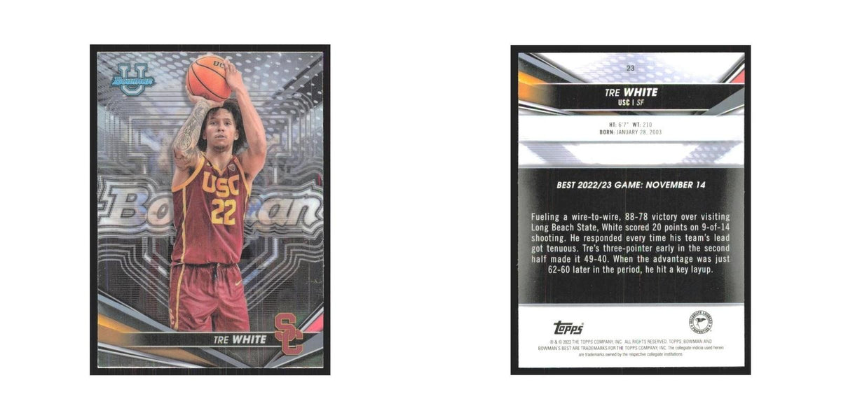 2023 Bowman University Best Tre White USC Trojans #23