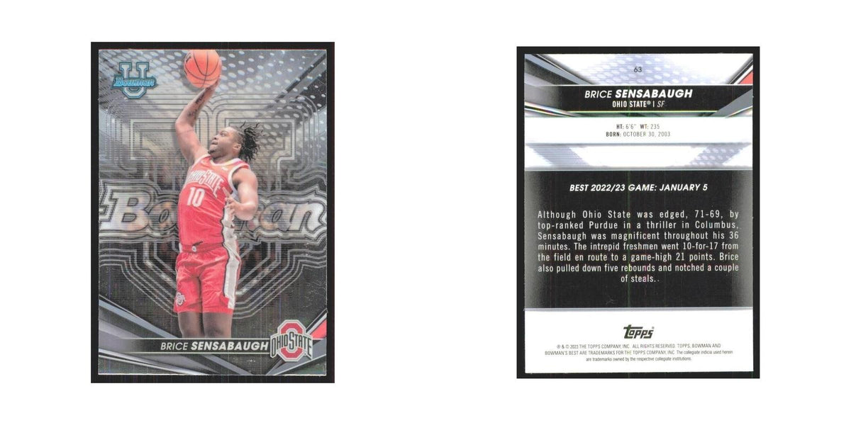 2023 Bowman University Best Brice Sensabaugh Ohio State #63