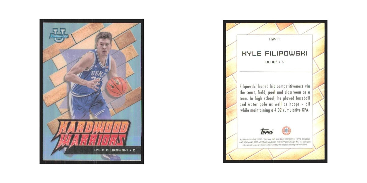 2023 Bowman University Best Kyle Filipowski Duke Blue Devils #HW-11