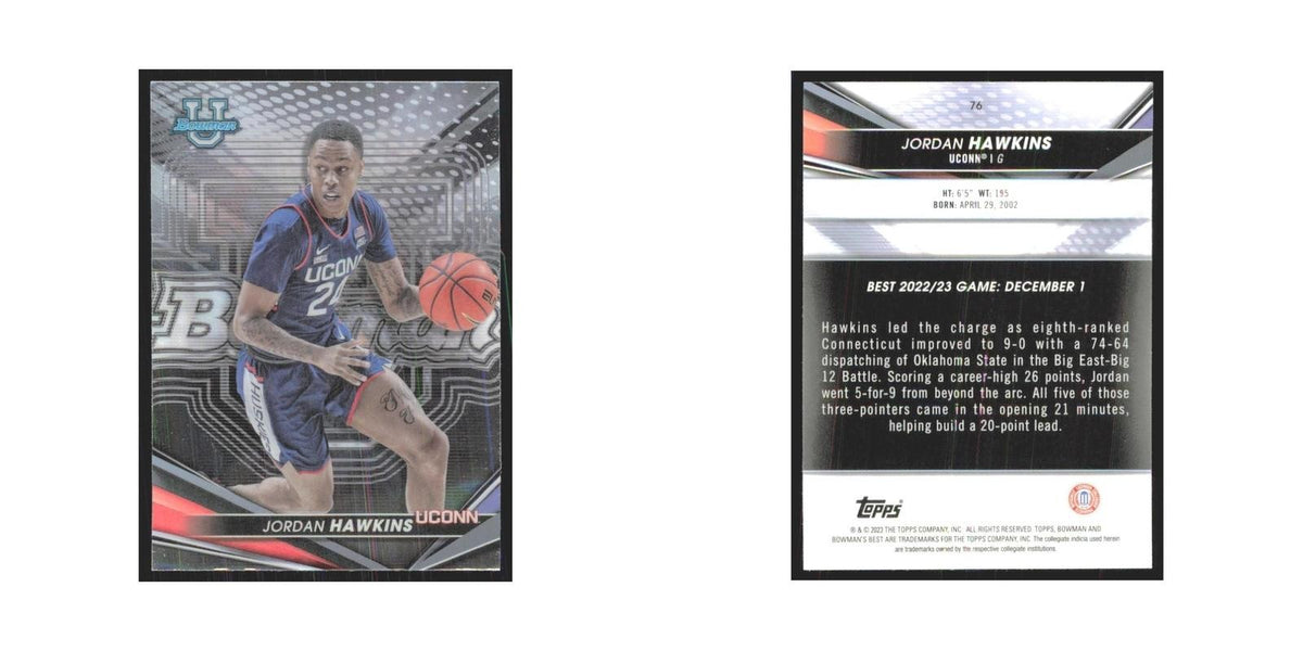2023 Bowman University Best Jordan Hawkins UConn #76